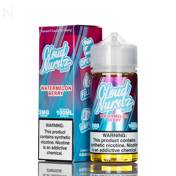 Cloud Nurdz E-Liquid - Iced Watermelon Berry - 100mL