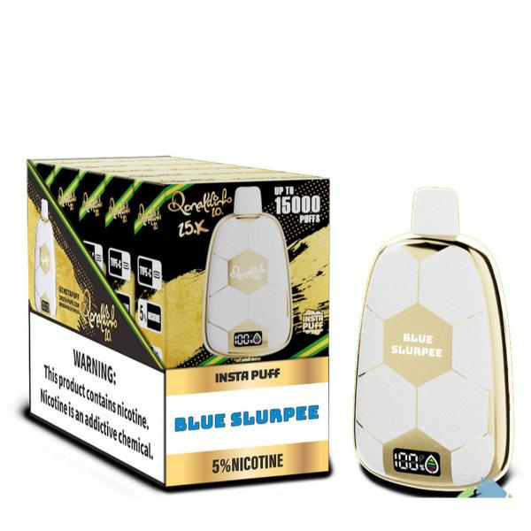 Best Deal Ronaldinho 10 15000 Puffs Disposable-Single Disposable Vape 18mL Best Flavor Blue Slurpee