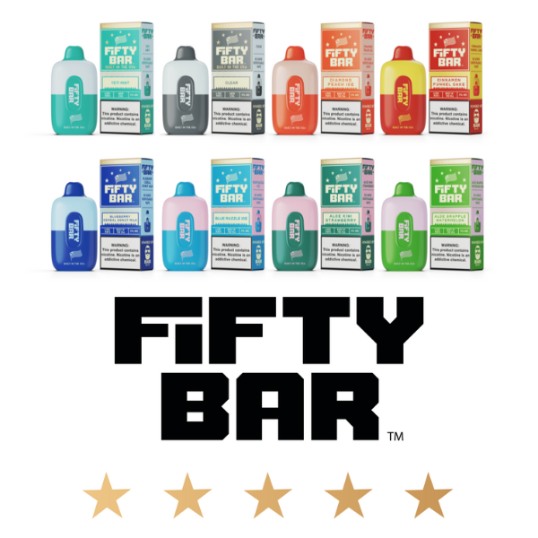 Best Deal Fifty Bar 6500 Puff Rechargeable Vape Disposable 16mL