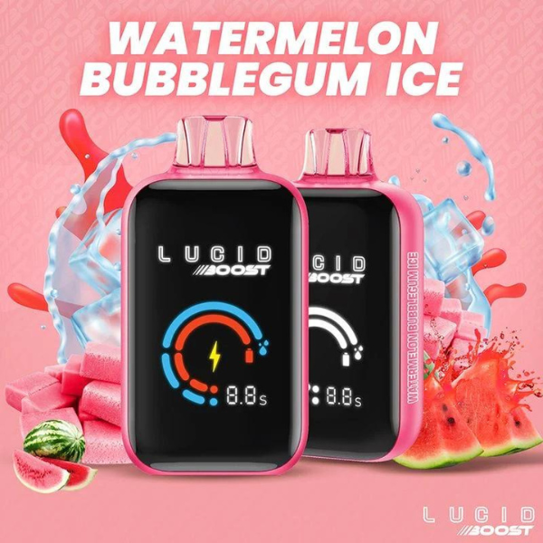 Best Deal Lucid Boost 20,123 Puffs Disposable Vape 18mL 5 Pack - Watermelon Bubblegum