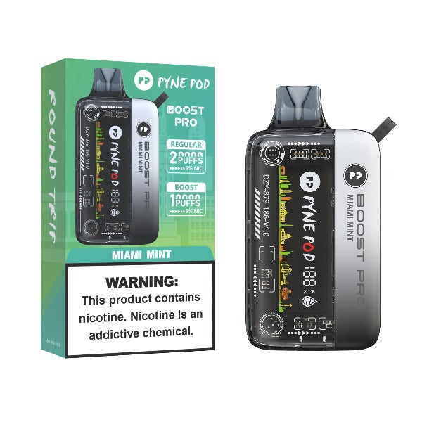 Best Deal Pyne Pod Boost PRO 20k Puffs Rechargeable Vape Miami Mint