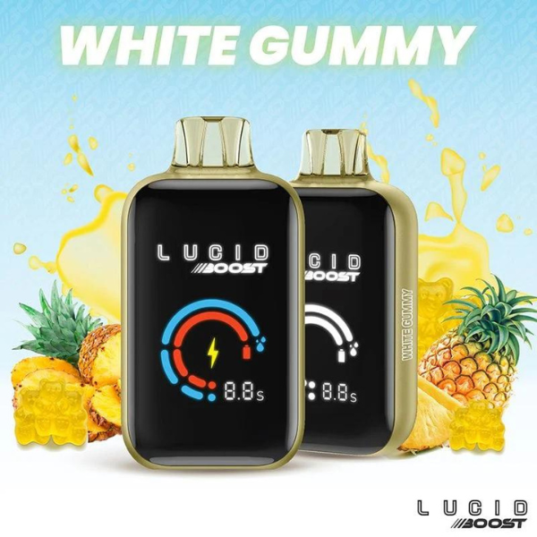 Best Deal Lucid Boost 20,123 Puffs Disposable Vape 18mL 5 Pack - White Gmmy 
