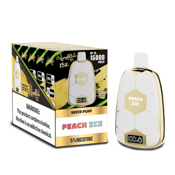 Best Deal Ronaldinho 10 15000 Puffs Disposable-Single Disposable Vape 18mL Best Flavor Peach Ice