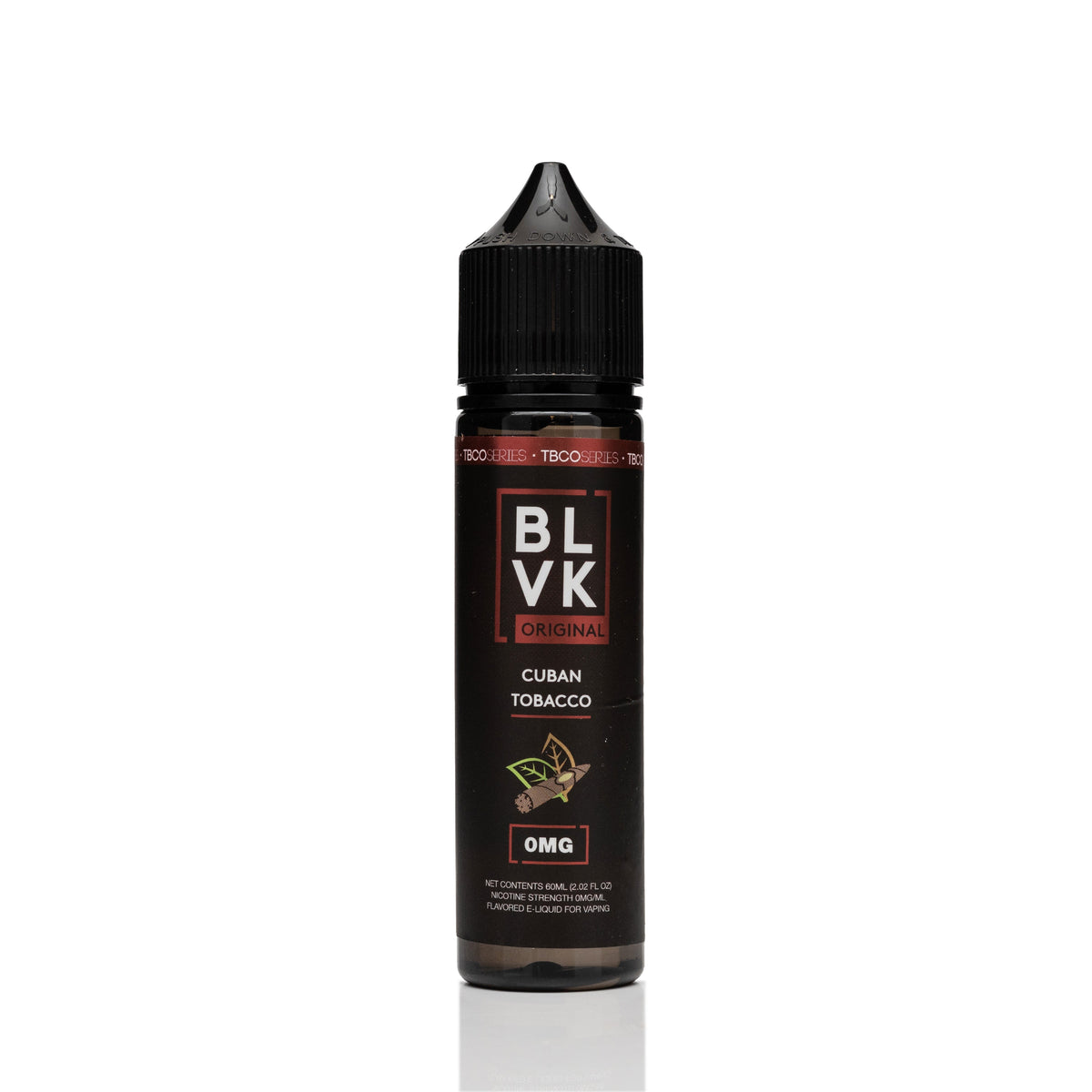 BLVK E-Liquid - Cuban Tobacco - No Nicotine Vape Juice - 60ml