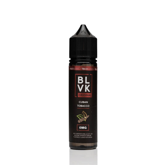 BLVK E-Liquid - Cuban Tobacco - No Nicotine Vape Juice - 60ml