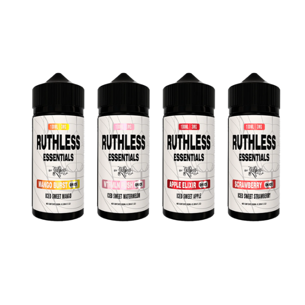 Ruthless Essentials E-Liquid Vape Juice 100mL Best Flavors 