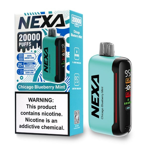 Best Deal NEXA N20000 Rechargeable Disposable 20mL Chicago Blueberry MiNT