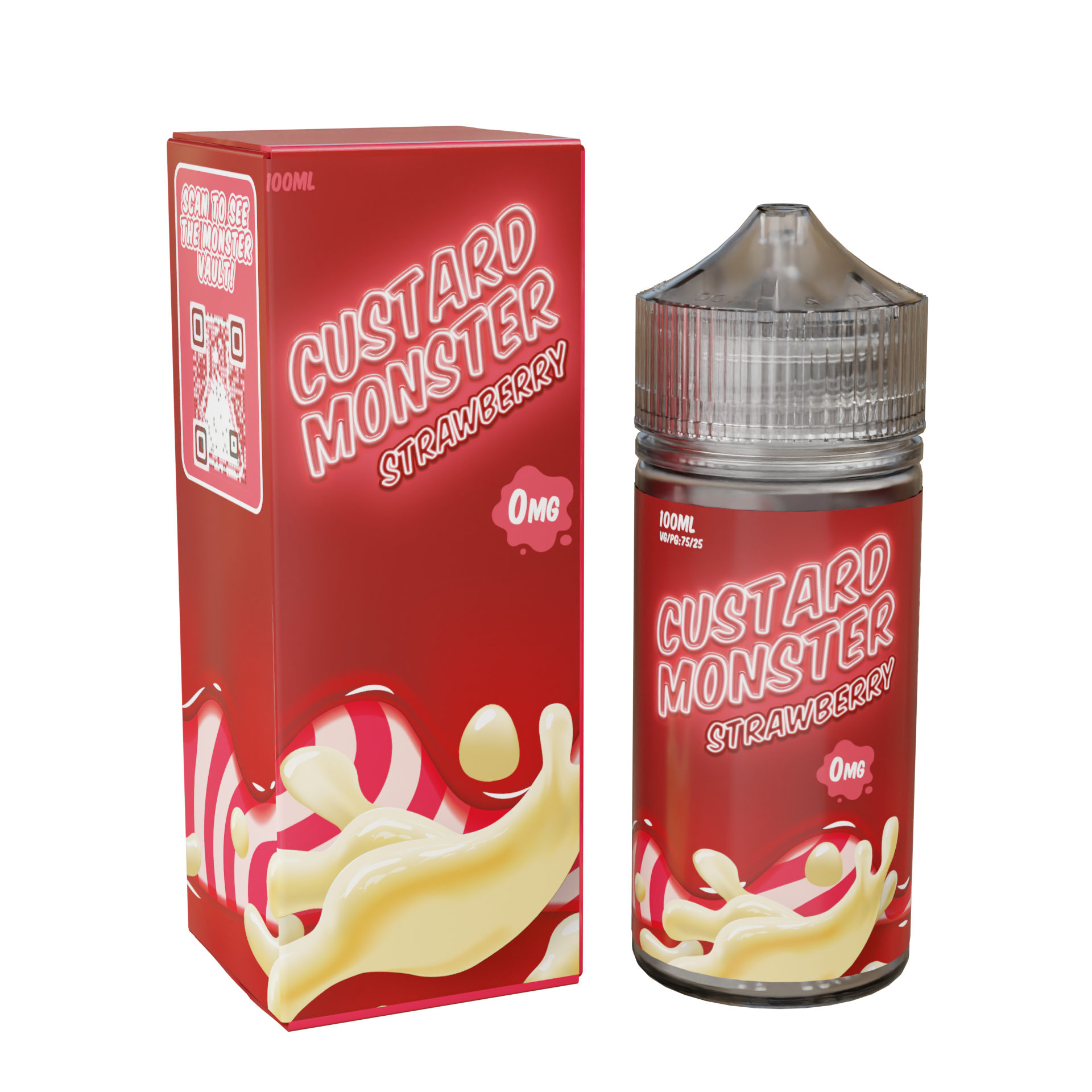 Best Deal Custard Monster TFN 100ML Vape Juice - Strawberry