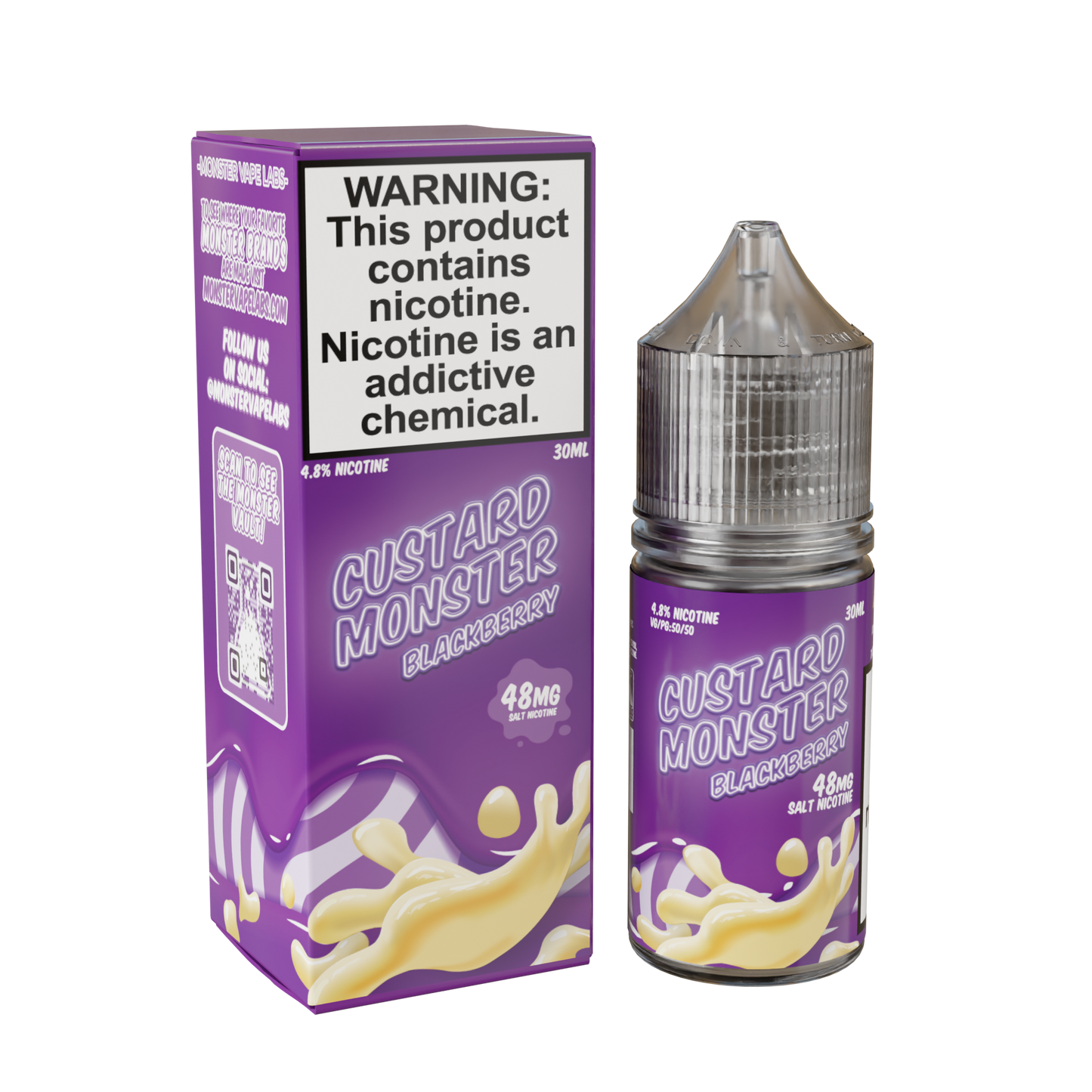 Best Deal Custard Monster Salt 30mL Vape Juice  - Blackberry