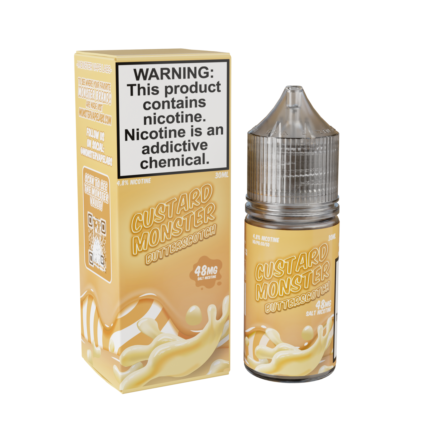 Best Deal Custard Monster Salt 30mL Vape Juice  - Butterscotch