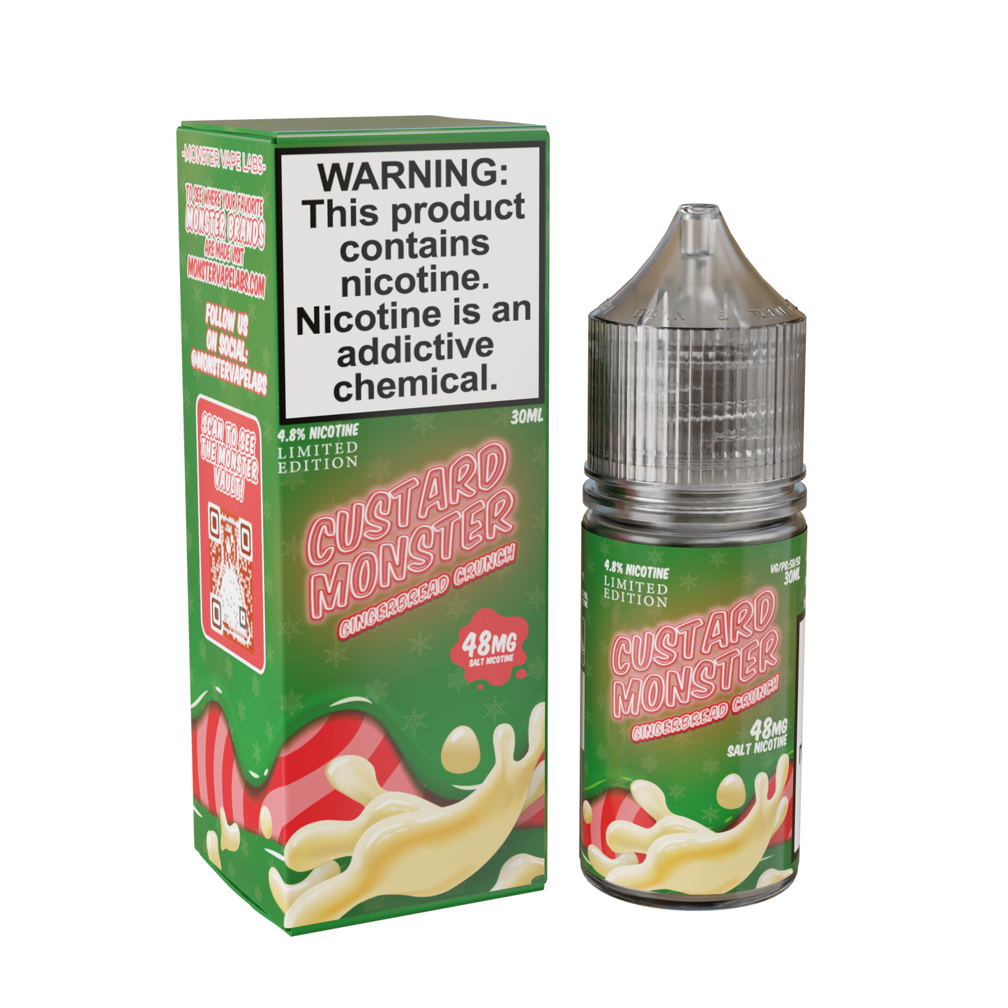 Best Deal Custard Monster Salt 30mL Vape Juice  - Gingerbread Crunch