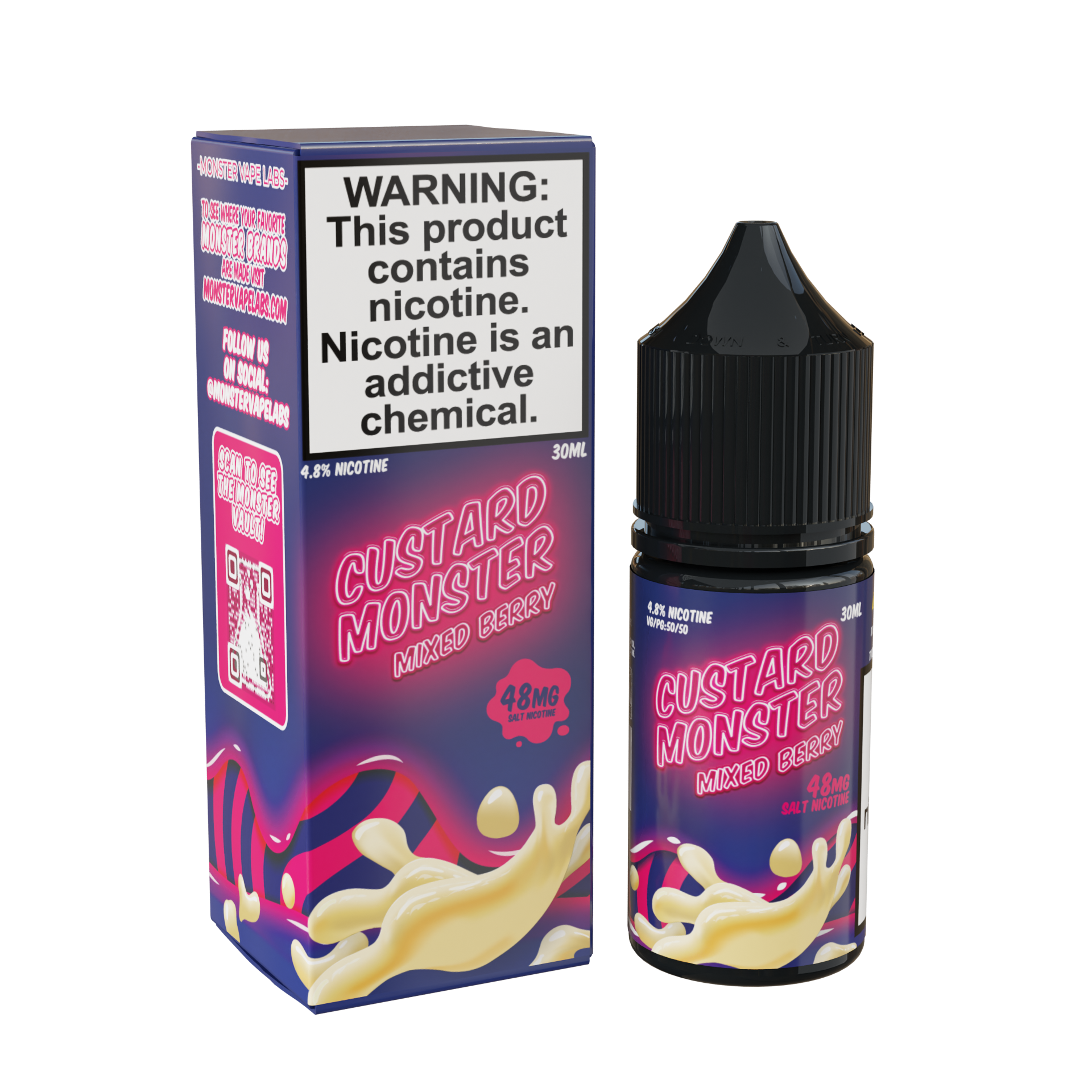 Best Deal Custard Monster Salt 30mL Vape Juice  - Mixed Berry