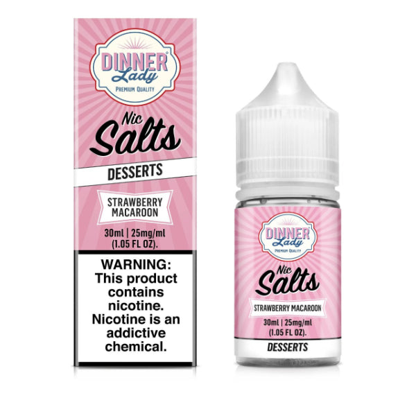 Best Deal Dinner Lady Desserts Nic Salt 30mL - Strawberry Macaroon