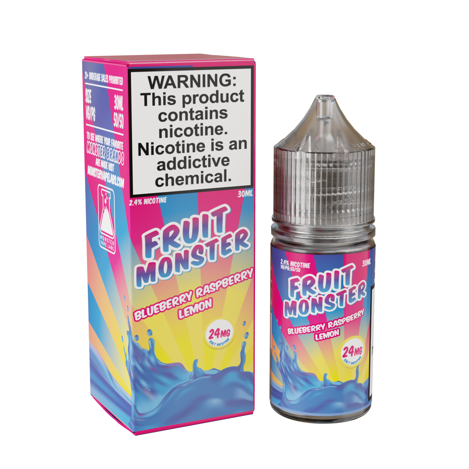 Best Deal Fruit Monster Salts 30mL Vape Juice - Blueberry Raspberry Lemon