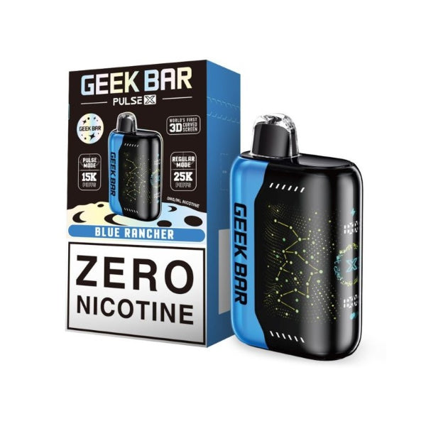 Geek Bar Pulse X 25,000 Puffs ZERO Nicotine Disposable Blue Rancher