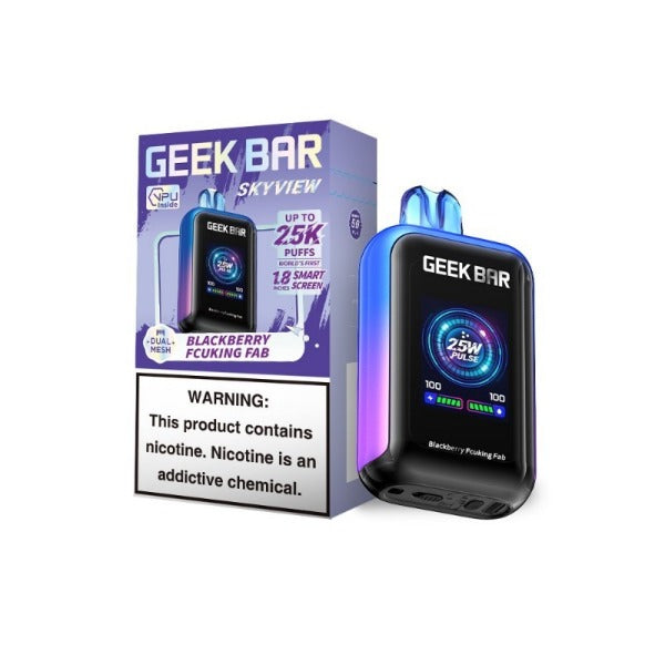 Best Deal Geek Bar Skyview 25,000 Puffs Disposable Vape 16ml Blackberry Fcuking Fab