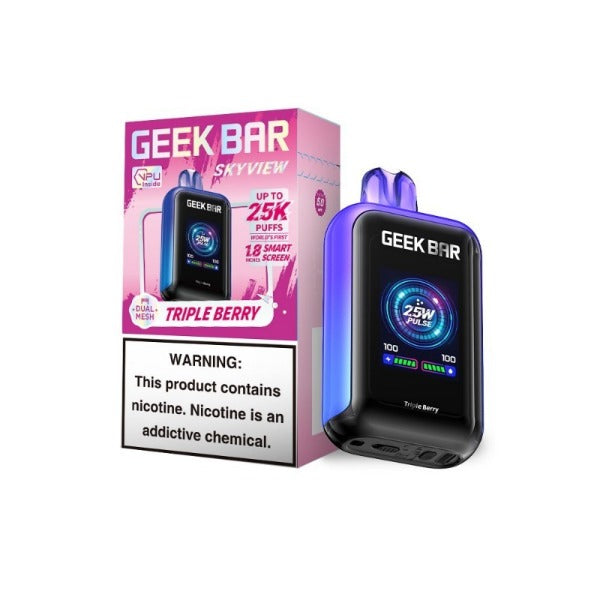 Best Deal Geek Bar Skyview 25,000 Puffs Disposable Vape 16ml Triple Berry