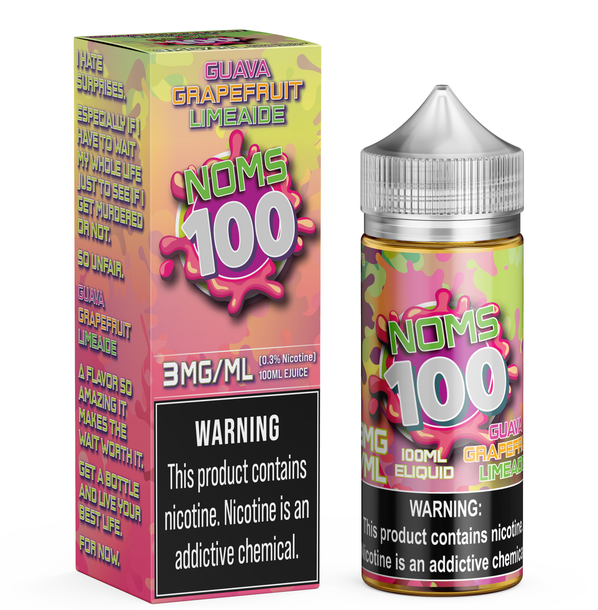 Best Deal Noms 100 Vape Juice 100mL - Guava Grapefruit Limeaide