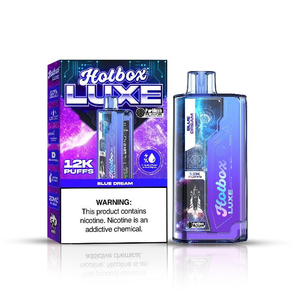 Best Deal Hotbox Luxe 12k Puffs Disposable Vape 20mL Blue Dreams