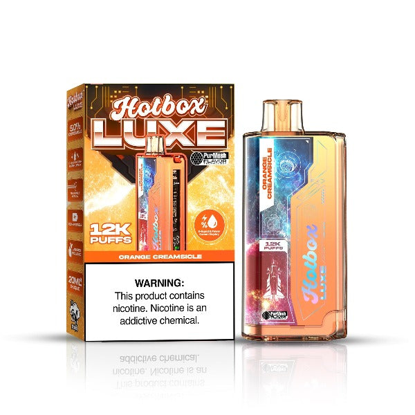 Best Deal Hotbox Luxe 12k Puffs Disposable Vape 20mL Orange Creamsicle