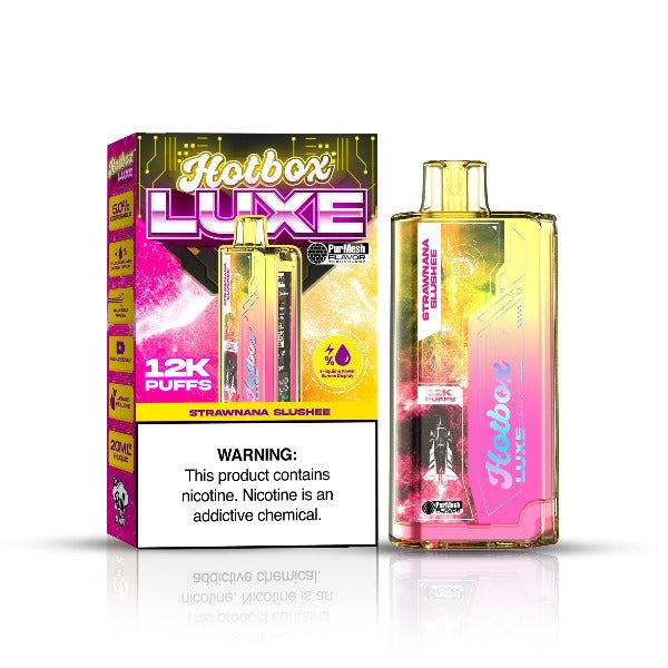 Best Deal Hotbox Luxe 12k Puffs Disposable Vape 20mL Strawnana Slushee