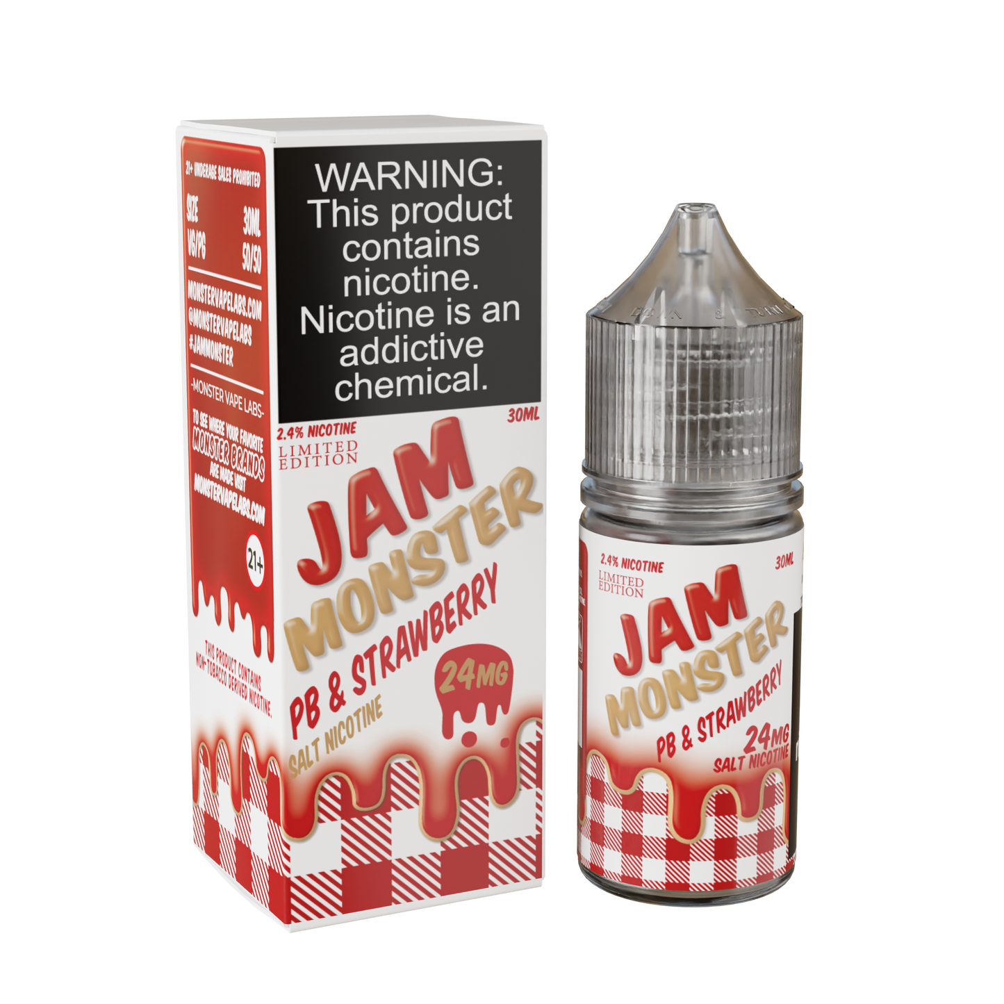 Best Deal Jam Monster Salts 30ML Vape Juice - PB & Strawberry