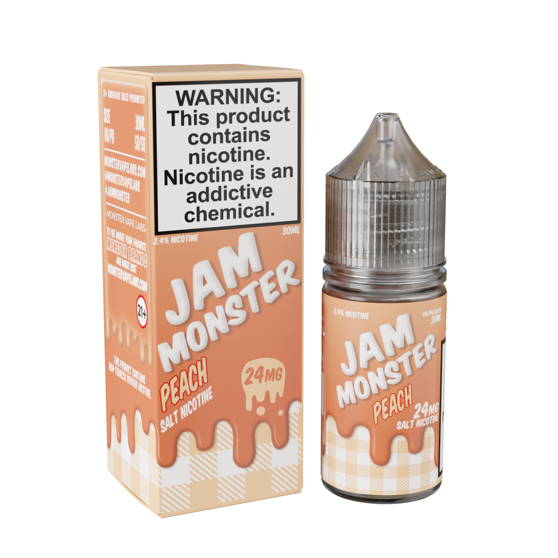 Best Deal Jam Monster Salts 30ML Vape Juice - Peach