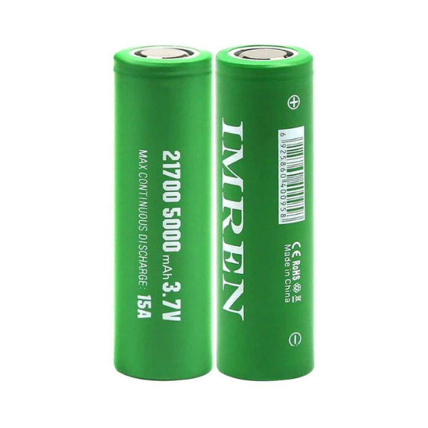 Best Deal Imren 5000mAh Green 21700 15A IMR 3.7v Battery 2 Pack