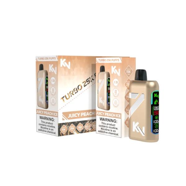 Best Deal KangVape KV Turbo 25,000 Puffs Disposable - Juicy Peach Ice