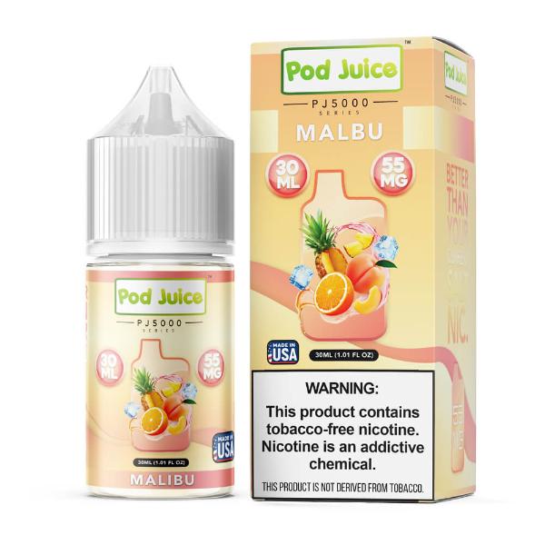 Best Deal Pod Juice TFN PJ5000 Salt Vape E-Liquid 30mL (Salt Nic) -  Malibu