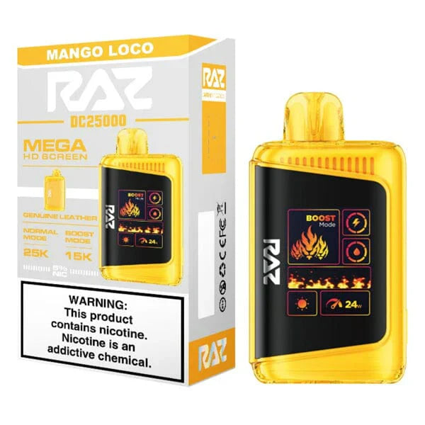 Best Deal RAZ DC25K 25,000 Puffs Rechargeable Vape 16mL - Mango Loco