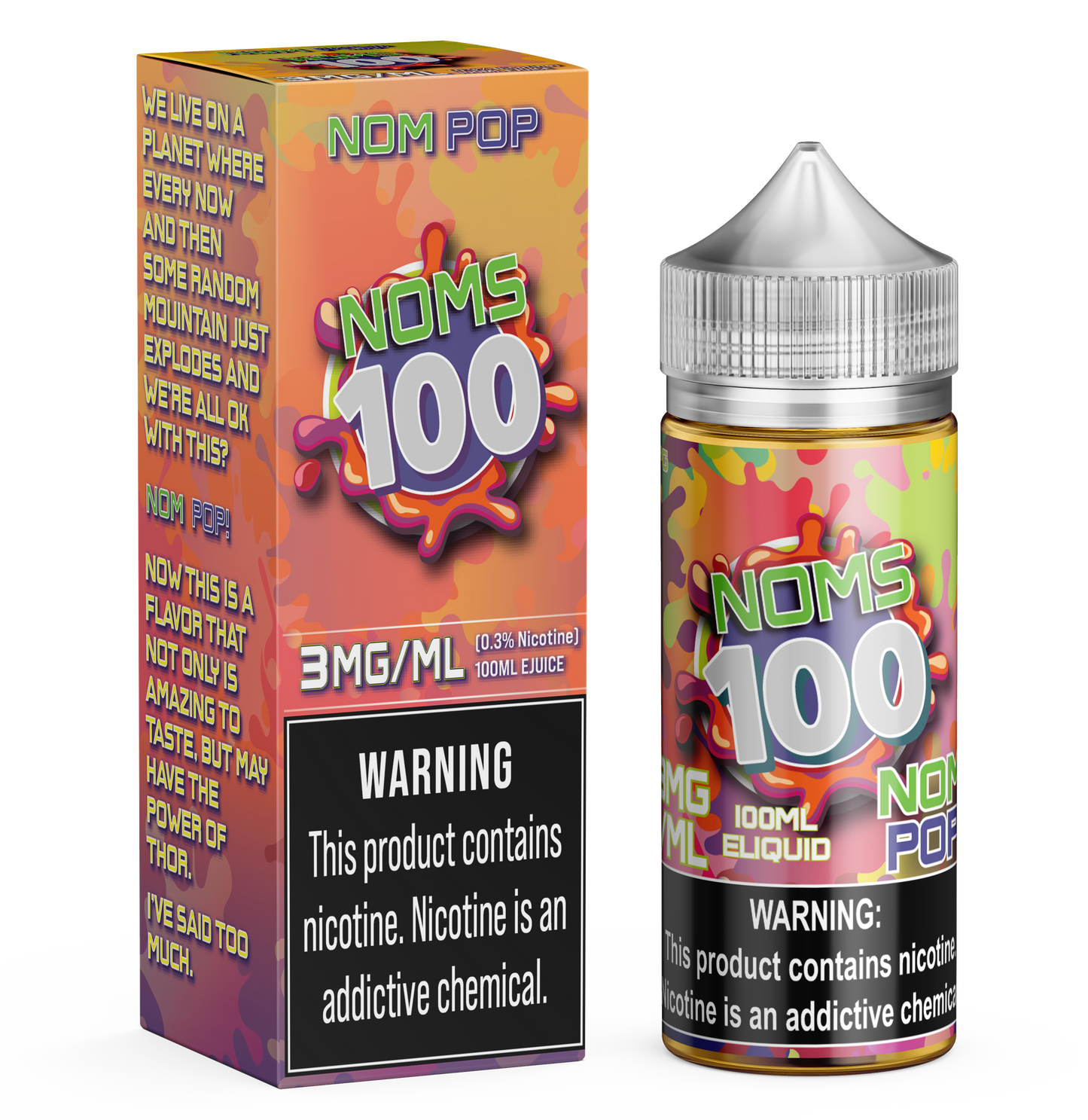 Best Deal Noms 100 Vape Juice 100mL - Nom pop