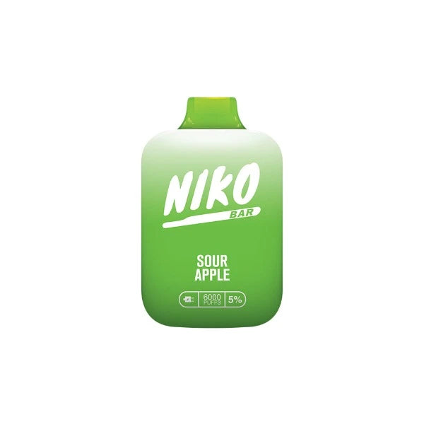 Best Deal Niko Bar 7000 Puffs Disposable 15mL Sour Apple