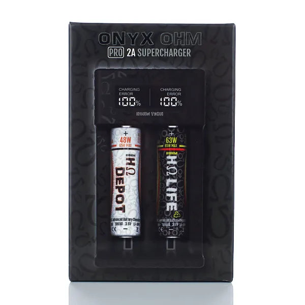 Hohm Tech Onyx Ohm 2A Matrix Display Battery Charger - 2 Bay