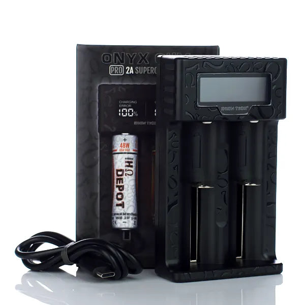 Hohm Tech Onyx Ohm 2A Matrix Display Battery Charger - 2 Bay
