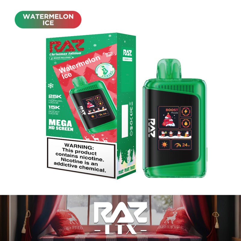 Best Deal RAZ DC25K 25,000 Puffs Rechargeable Vape 16mL - Watermelon Ice