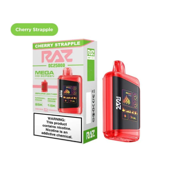 Best Deal RAZ DC25K 25,000 Puffs Rechargeable Vape 16mL - Cherry Strapple