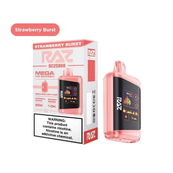 Best Deal RAZ DC25K 25,000 Puffs Rechargeable Vape 16mL - Strawberry Burst