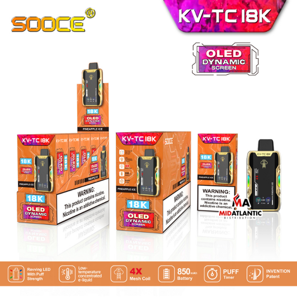 Best Deal SOOCE KV-TC18K Rechargeable Vape Pineapple Ice