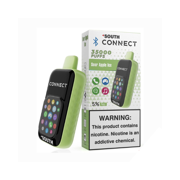 Best Deal North South Connect 35K Puffs Phone Disposable Vape 18mL 5 Pack - Sour Apple Ice