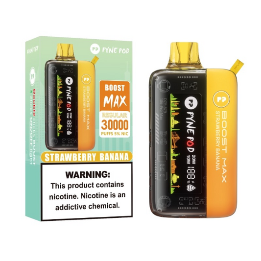 Best Deal Pyne Pod Boost Pro Max 30,000 Puffs Disposable Vape 24mL - Strawberry Banana