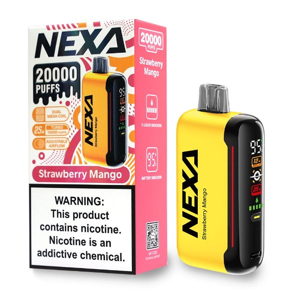 Best Deal NEXA N20000 Rechargeable Disposable 20mL Strawberry Mango