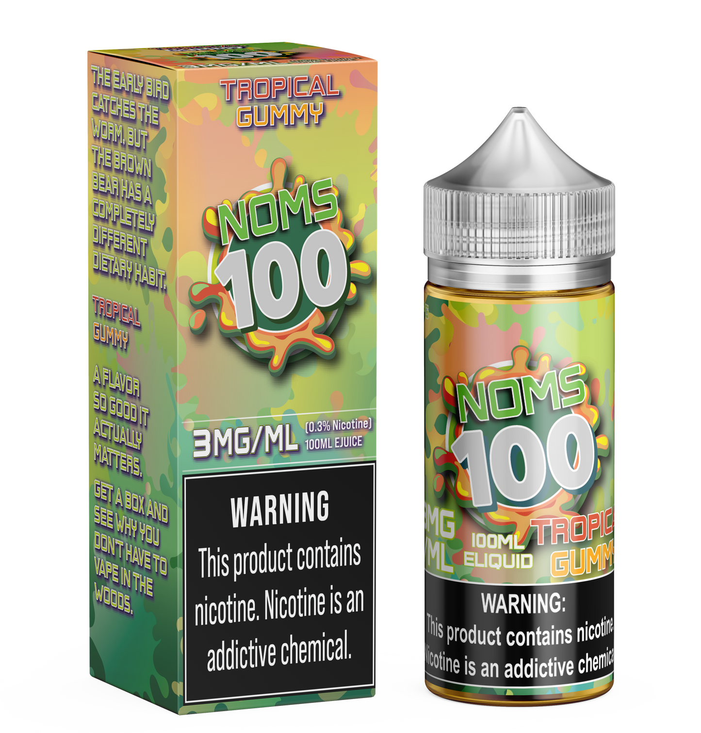 Best Deal Noms 100 Vape Juice 100mL - Tropical Gummy