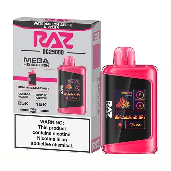 Best Deal RAZ DC25K 25,000 Puffs Rechargeable Vape 16mL - Watermelon Apple Rizzler