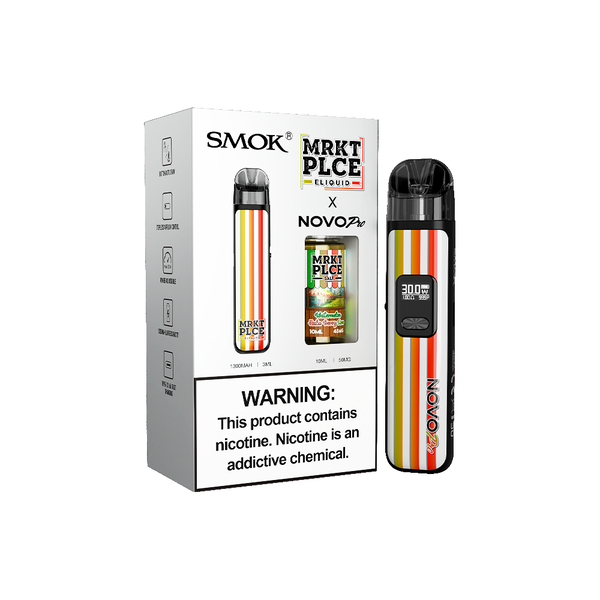 Best Deal SMOK Novo Pro Pod Device + Daddy's Vapor 10mL Bundle - MRKT PLCE / Watermelon Hula Berry Lime