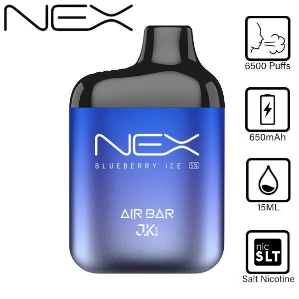 Best Deals Air Bar NEX 6500 Puffs Disposable Vape 10-Pack Best Flavor Blueberry Ice