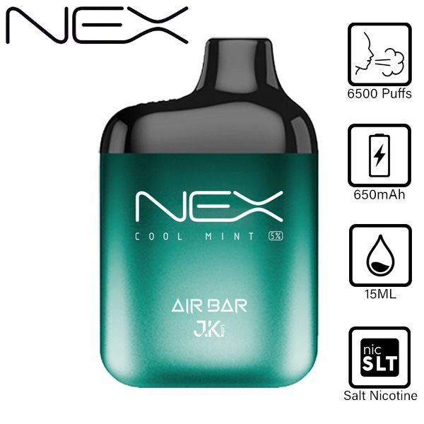 Best Deals Air Bar NEX 6500 Puffs Disposable Vape 10-Pack Best Flavor Cool Mint