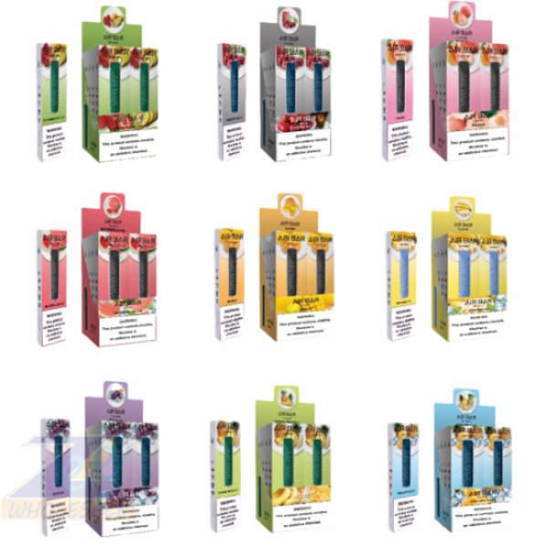 Air Bar Diamond Disposable Vape 10-Pack Best Flavors Strawberry Kiwi Cherry Cola Peach Watermelon Ice Mango Banana Ice Grape Ice Peach Mango Pineapple Ice