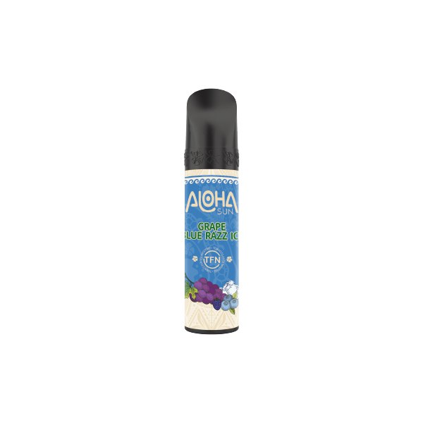 Best Deal Aloha Sun TFN Single Disposable Vape 8mL Grape Blue Razz Ice