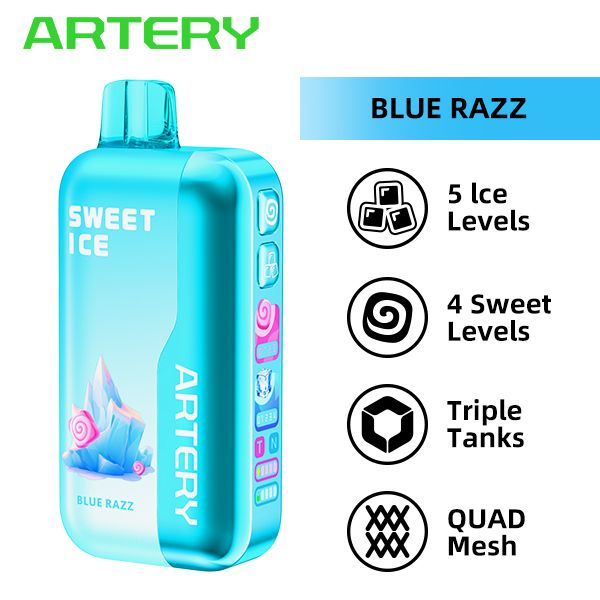 Best Deal Artery CL6 50,000 Puffs Disposable Vape 26mL 5 Pack - Blue Razz